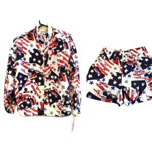 Liz Claiborne Sport Womens Large VINTAGE 2 Pc Suit Shorts Jacket RARE NWT